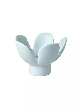RAEDER | Kerzenhalter BLUME 8x8x5,5cm Blau | 
